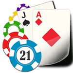 Blackjack cards and chips