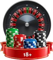 Roulette wheel and chips