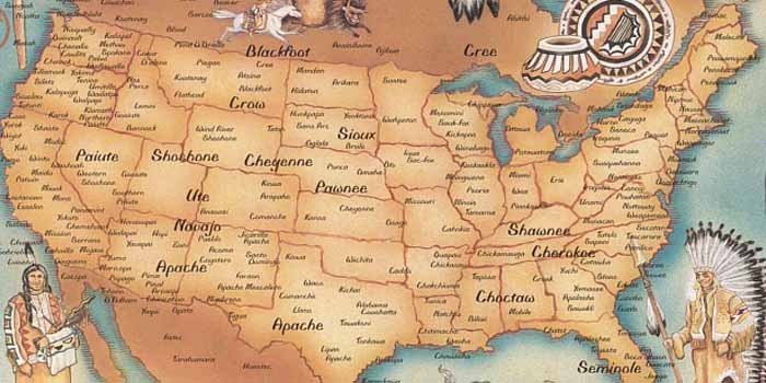 Native American Indian Tribes US Map