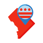 Washington DC District Of Columbia Flag