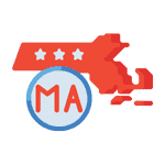 Massachusetts State Flag Icon