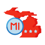 Michigan State Flag Icon