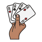 Poker Icon With 4 Aces