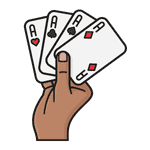 Poker Icon With 4 Aces