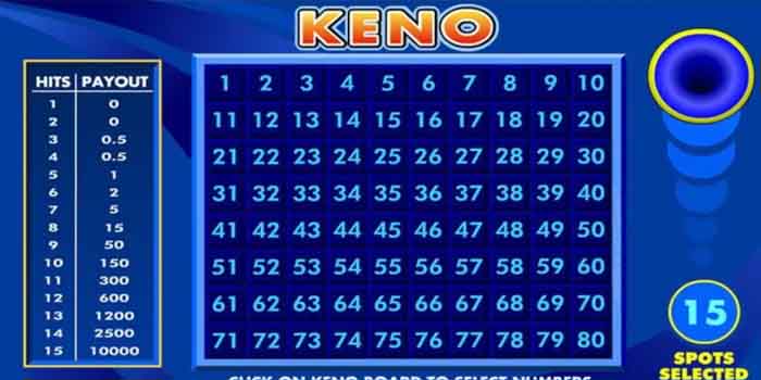 Keno blue board