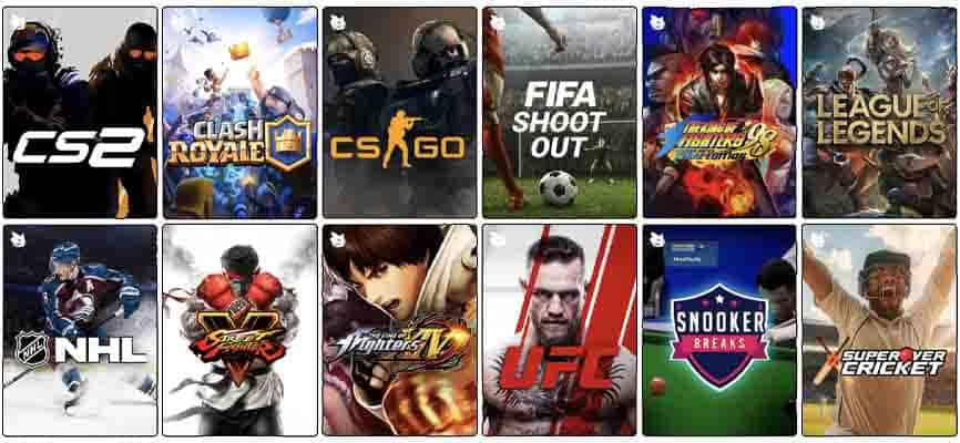 Virtual e-Sports catalog
