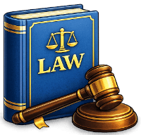 Law Book With Gavel